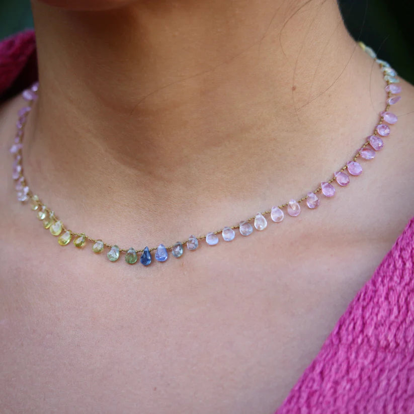 pastel sapphire ali'i necklace