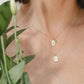 flower pendant charm - snowdrop (january)