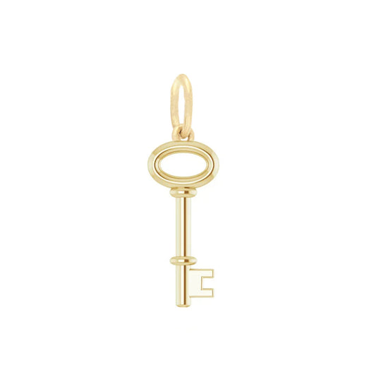 14k gold antique key charm