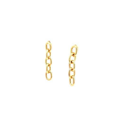 large chain link earrings