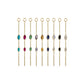 métier / double marquise gemstone chain plaque charm - single