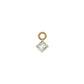 métier / princess cut gemstone plaque charm - single