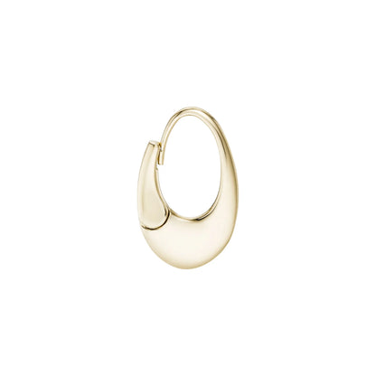 métier / pressed dodu oval clicker hoop earring - single