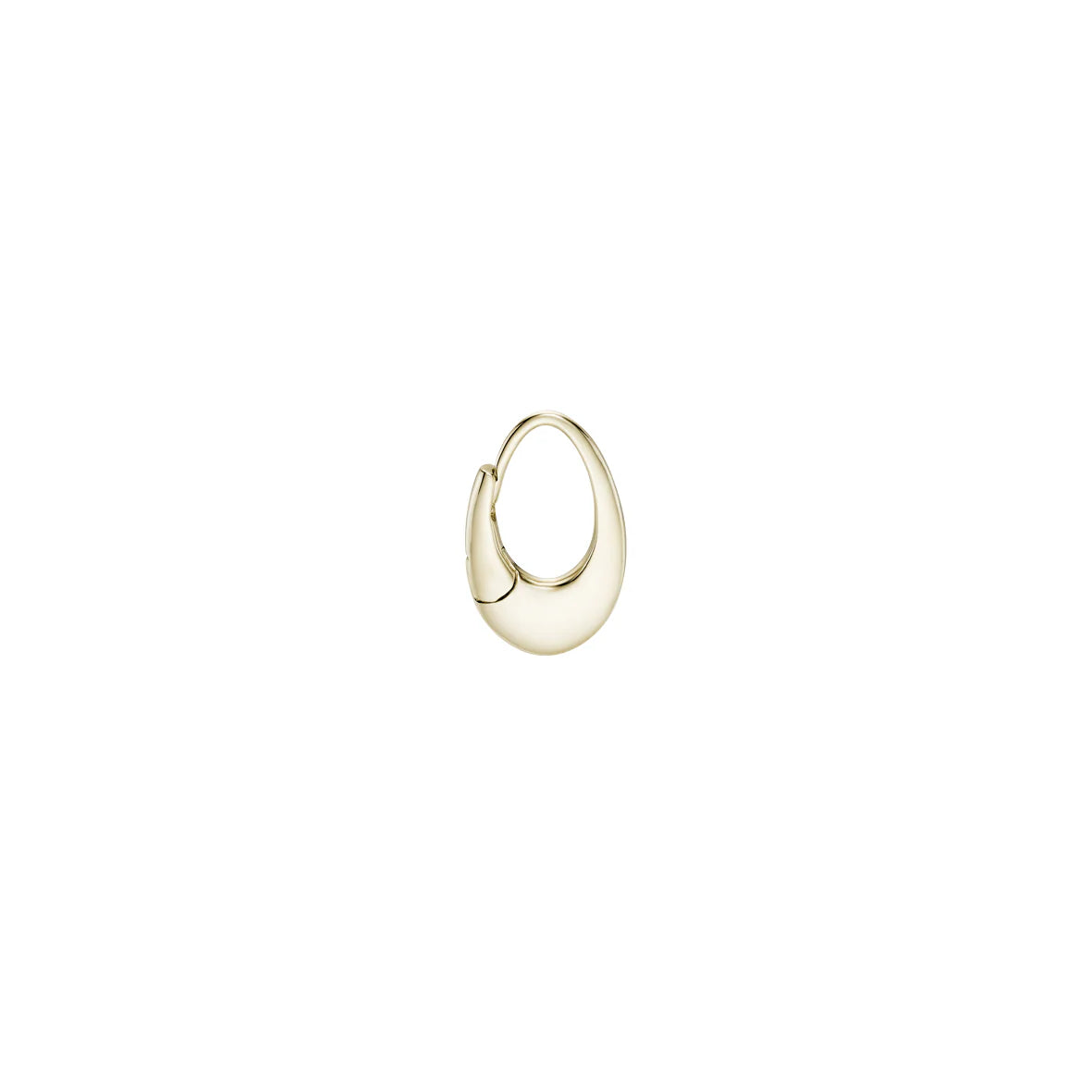 métier / pressed dodu oval clicker hoop earring - single