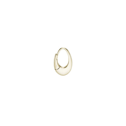 métier / pressed dodu oval clicker hoop earring - single