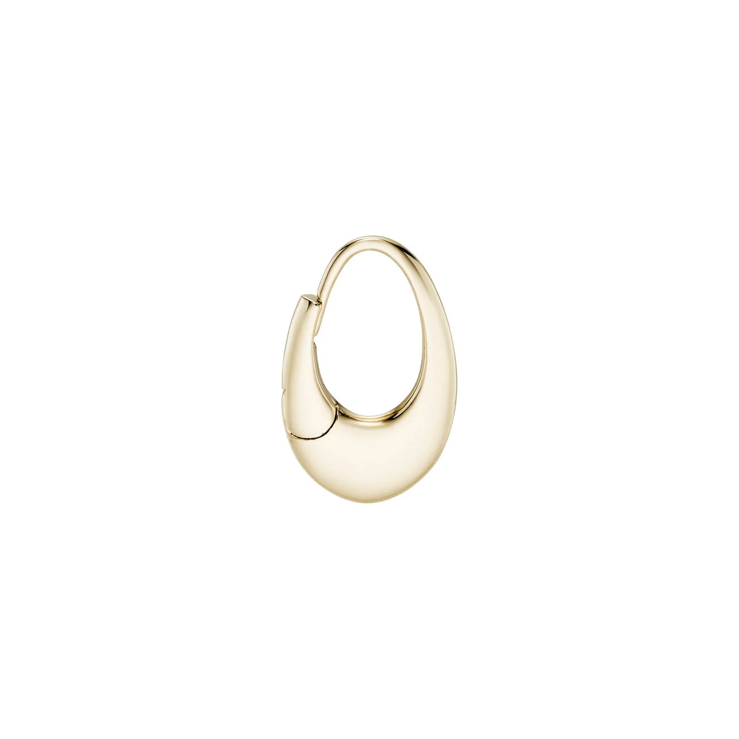 métier / pressed dodu oval clicker hoop earring - single