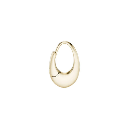 métier / pressed dodu oval clicker hoop earring - single
