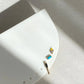 métier / mini claw-set baguette gemstone stud earring - single