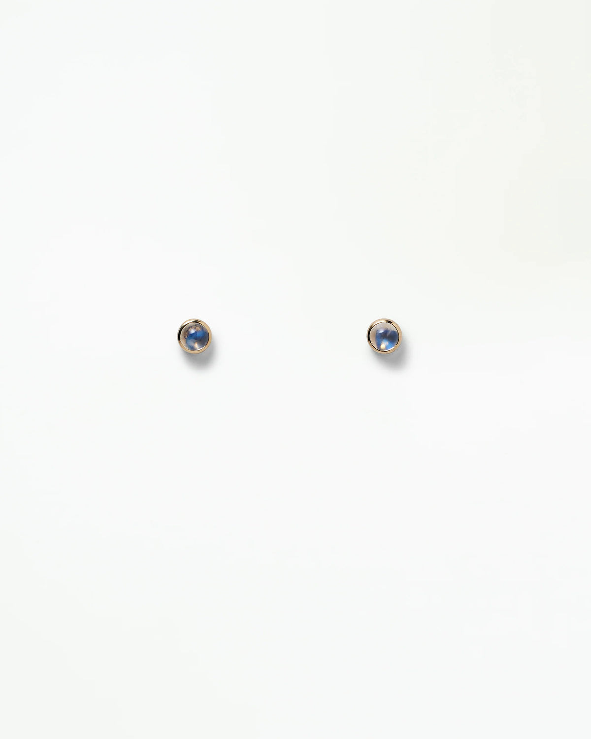 wwake / globe stud earrings - moonstone