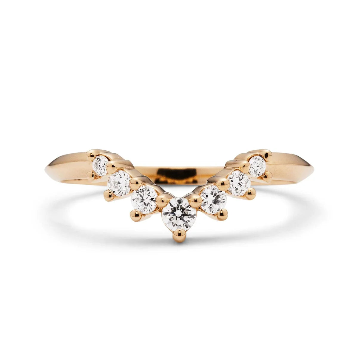 noon ring band - natural diamond