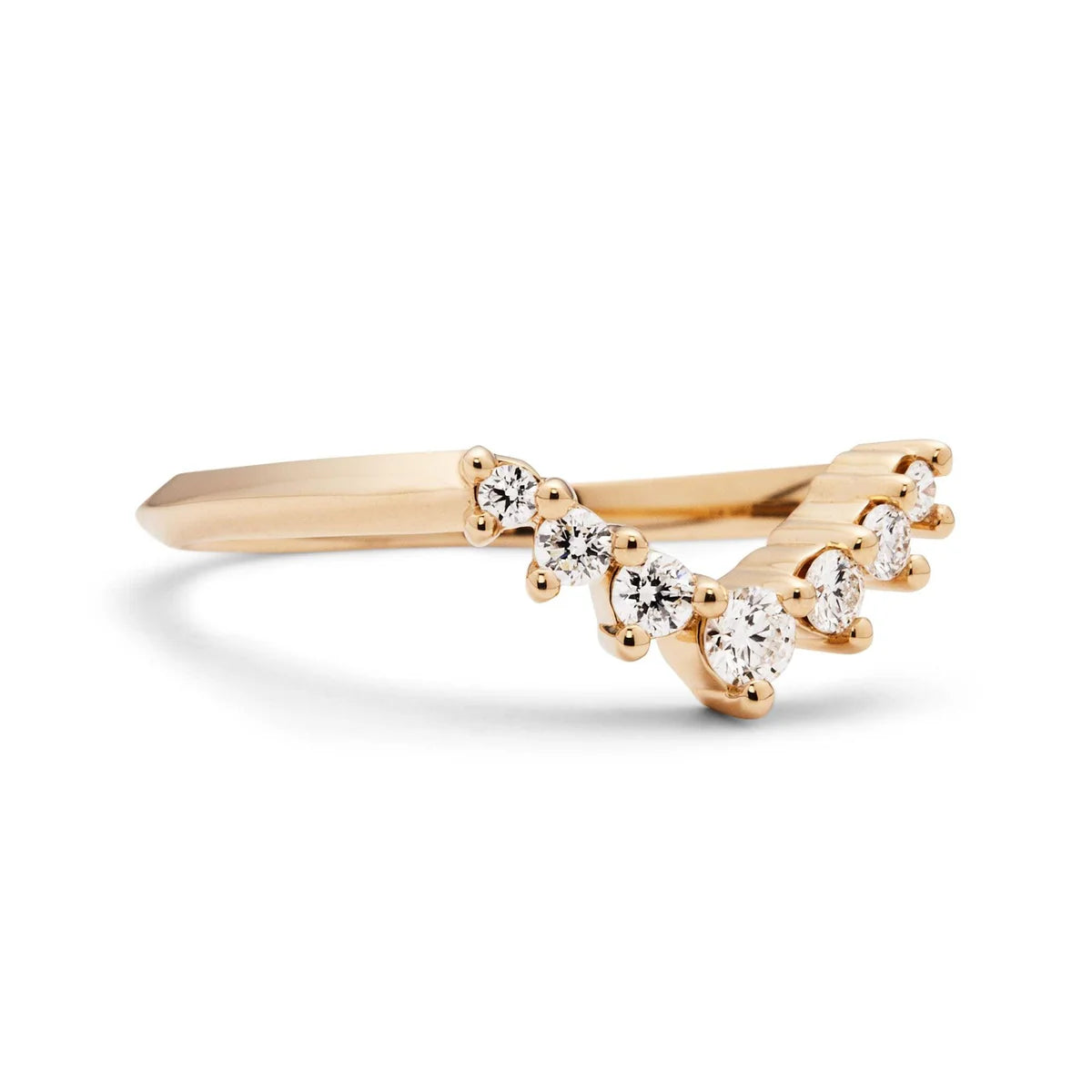 noon ring band - natural diamond
