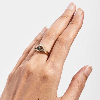noon ring band - natural diamond