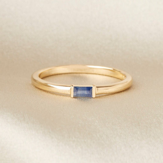 ogden ring - baguette blue sapphire