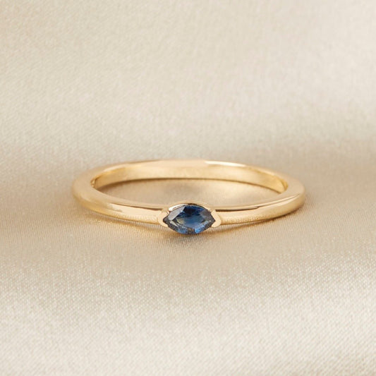 ogden ring - marquise blue sapphire