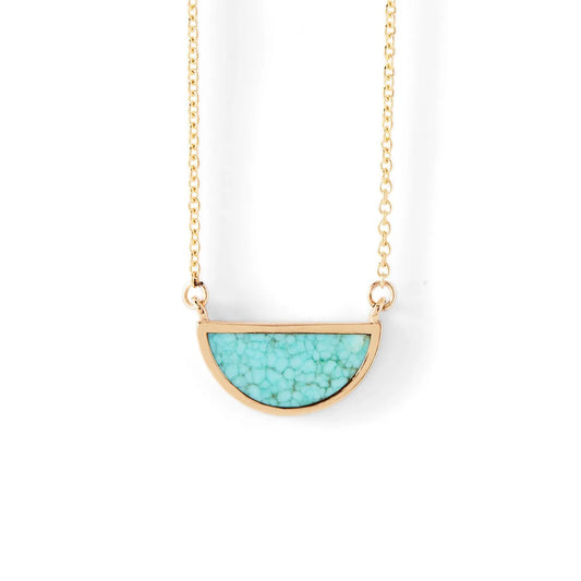 one half pendant necklace - nevada turquoise