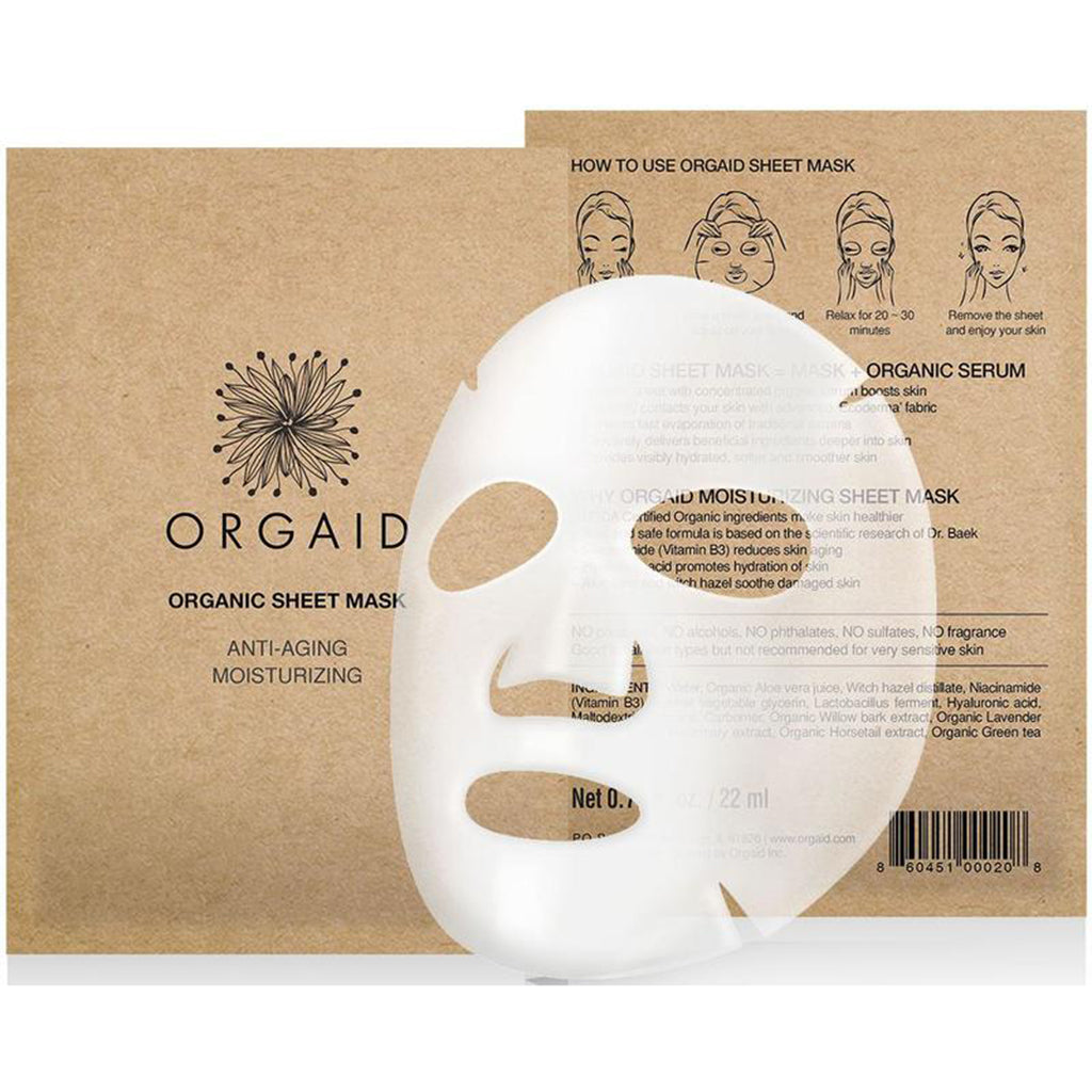 orgaid / organic sheet mask - anti-aging & moisturizing