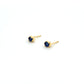 oval claw-set stud earrings - kyanite