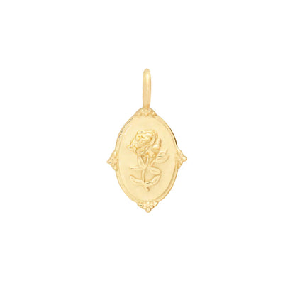 flower pendant charm - peony (november)
