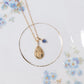 flower pendant charm - poppy (august)