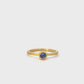 faceted blue sapphire ring