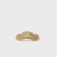 baguette v shape scatter ring - natural lemon diamond