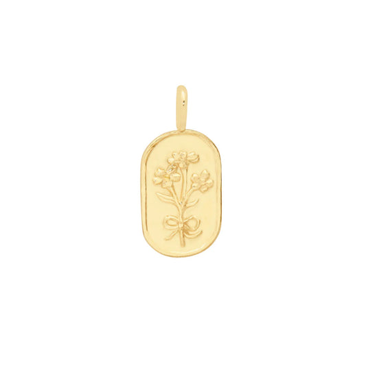 14k gold flower charm / february / primrose