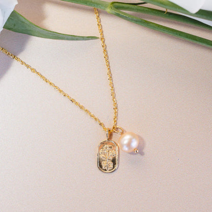 flower pendant charm - primrose (february)