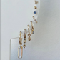 métier / mini claw-set princess gemstone stud earring - single