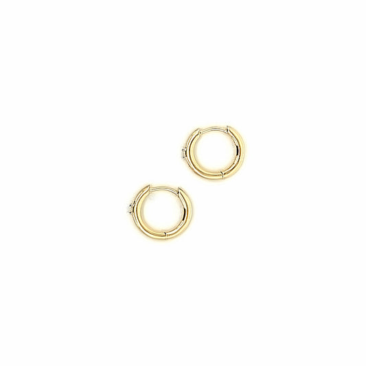 prong cz huggie hoop earrings