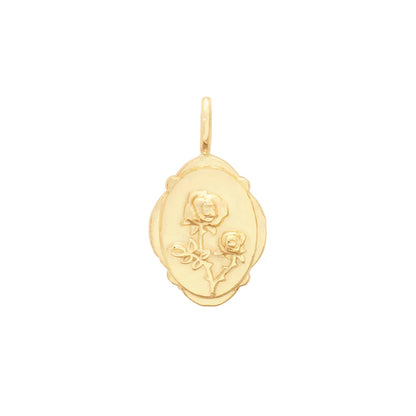 flower pendant charm - rose (june)