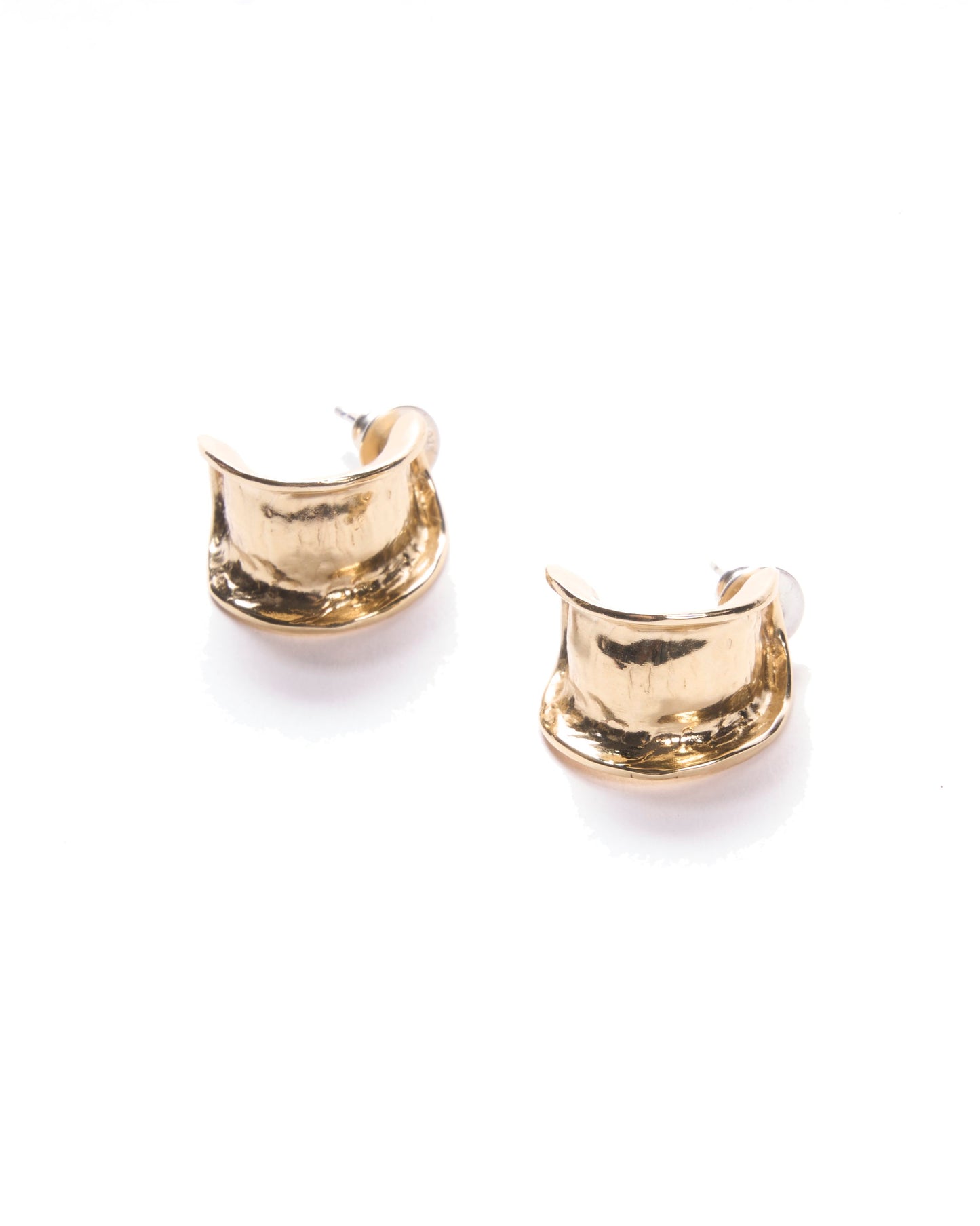 small arc hoop earrings