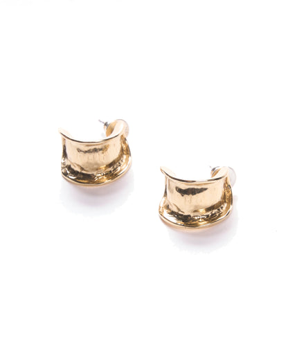 small arc hoop earrings