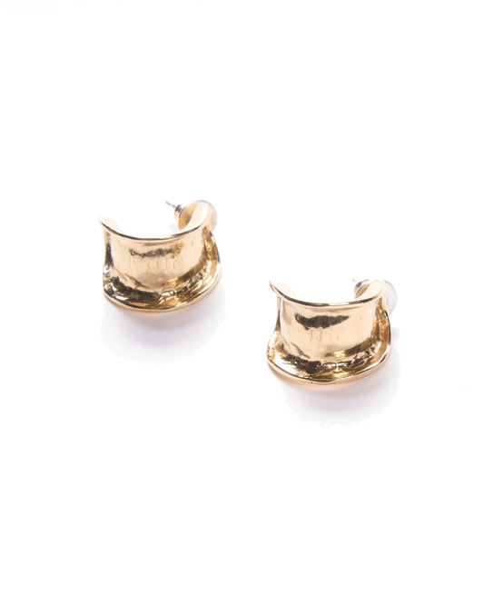 small arc hoop earrings