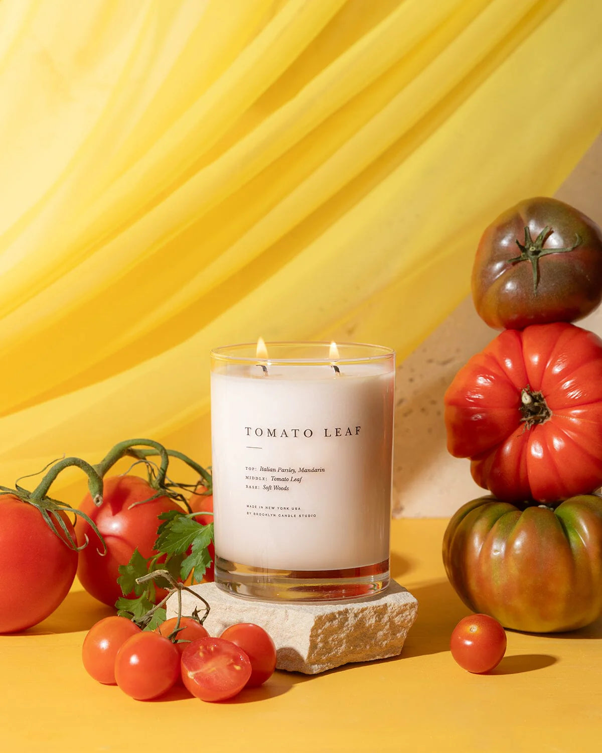 brooklyn candle studio / classic double wick candle - tomato leaf