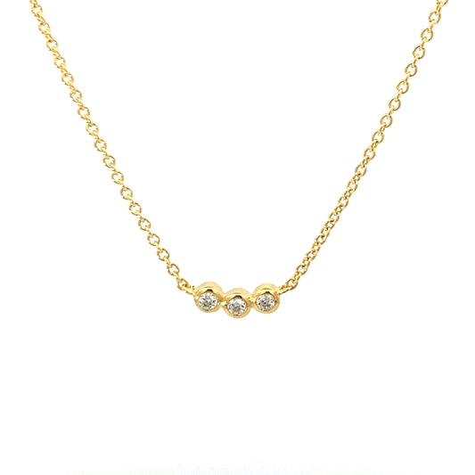 triple stone necklace - cz
