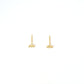 triple dot row stud earrings