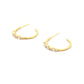 triple marquise stone post hoop earrings - cz