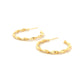 twirled post hoop earrings - medium