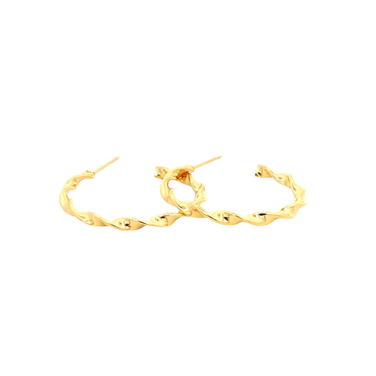 twirled post hoop earrings - medium