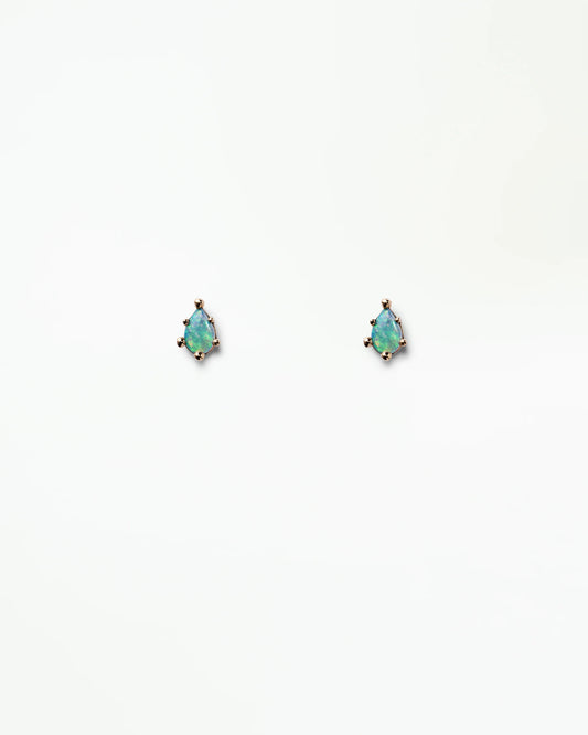 wwake / teardrop stud earrings - opal