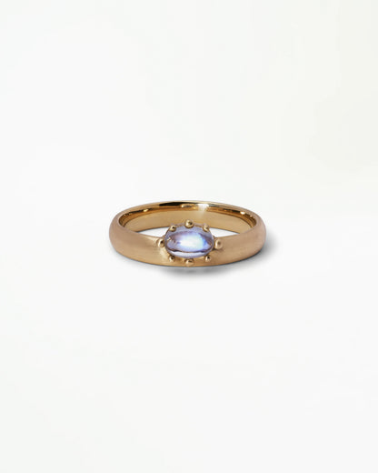 wwake / oval monolith ring - moonstone