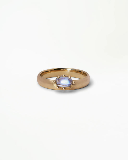 wwake / oval monolith ring - moonstone