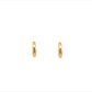 puffed post hoop earrings - tiny