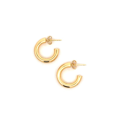 little tube post hoop earrings