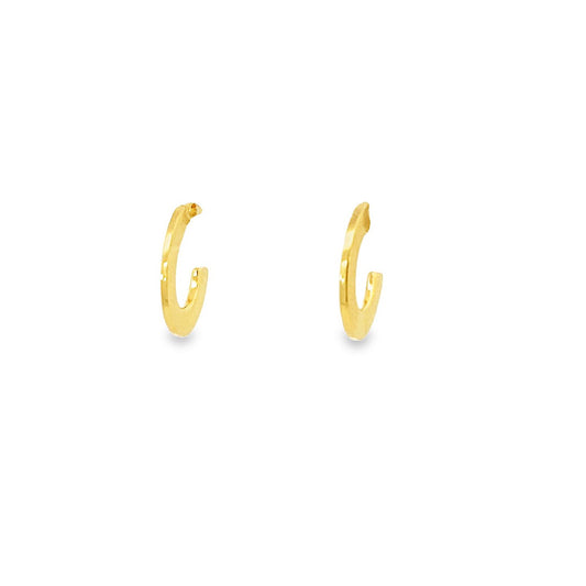 mini washer post hoop earrings