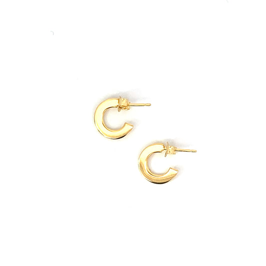 mini washer post hoop earrings