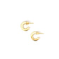 mini washer post hoop earrings
