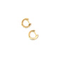 pavé click huggie hoop earrings - 12mm