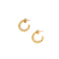 continuous bezel stone post hoop earrings - cz