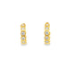 continuous bezel stone post hoop earrings - cz